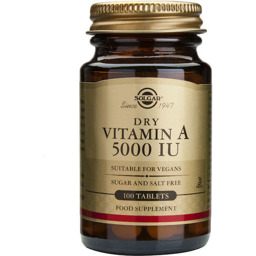 Solgar Vitamine A Vitamine voor haar, huid en antioxidanten 5000iu 100 tabletten
