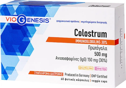 Viogenesis Colostrum 500mg Immune Boosting Supplement 60 caps