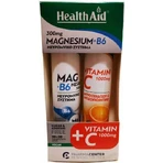 Health Aid Magnesio + B6 & Vit C 1000mg 2 x 20 Comprimidos Efervescentes Sabor Limón