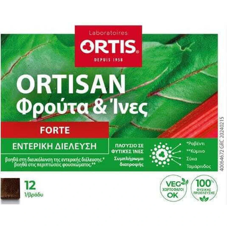 Ortis Ortisan Forte Fruit & Vezels Voedingssupplement Speciaal 12 tabs