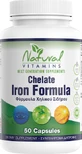 Natural Vitamins Chelated Iron Chelate Formula 50 Capsules