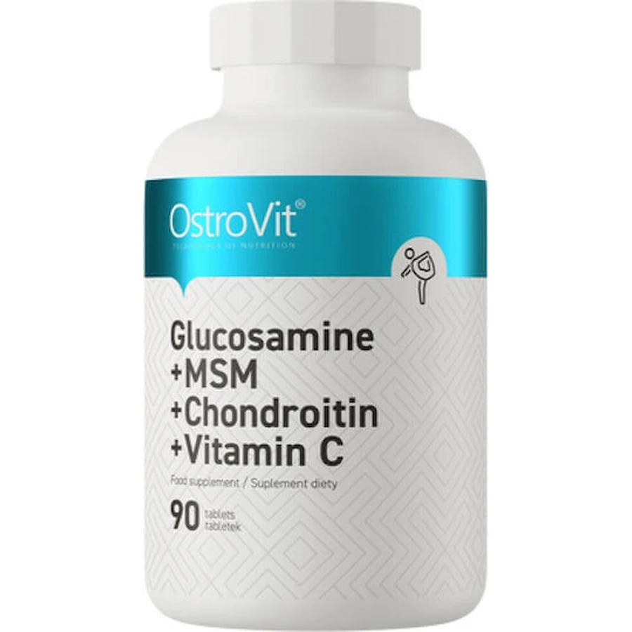 OstroVit Glucosamine + MSM + Chondroïtine + Vitamine C Gewrichts- en botgezondheidssupplement 90 tabs