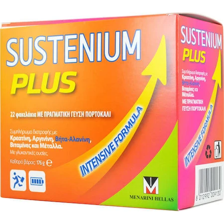Menarini Sustenium Plus Multivitamin für Energie & Stärkung des Immunsystems Orange 22 Portionsbeutel