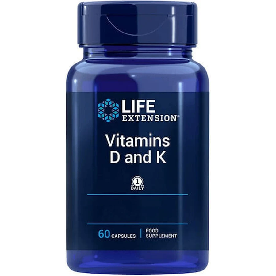 Life Extension Vitamins D And K Vitamin for Immune Support & Egg Health 60 caps