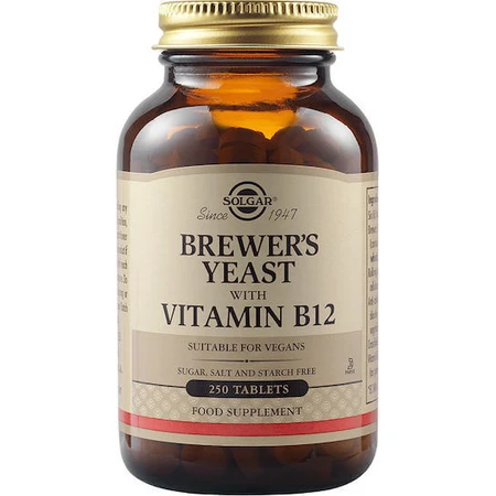 Solgar Bierhefe mit Vitamin B12 500mg 250 x 1 Tablette