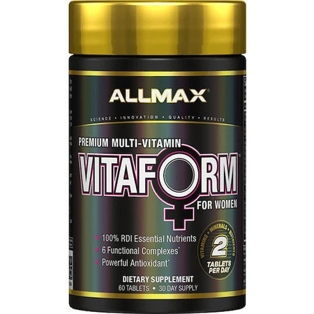 Allmax Nutrition VitaForm Women's Premium Multivitamin Multi-Vitamin for Energy & Immune System Strengthening 60 Tablets