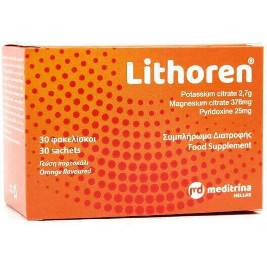 Meditrina Lithoren Speciaal Voedingssupplement 30 sachets Sinaasappel