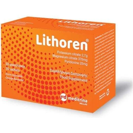 Meditrina Lithoren Speciaal Voedingssupplement 30 sachets Sinaasappel