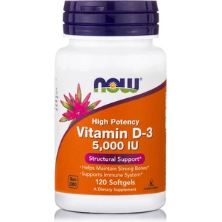Now Foods Vitamin D-3 Vitamin for Immune Support & Egg Health 5000iu 120 softgels