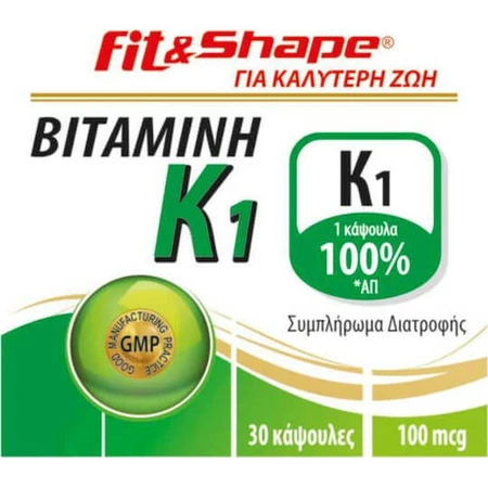 Fit & Shape Vitamin K1 Egg Health Vitamin 100mg 30 caps