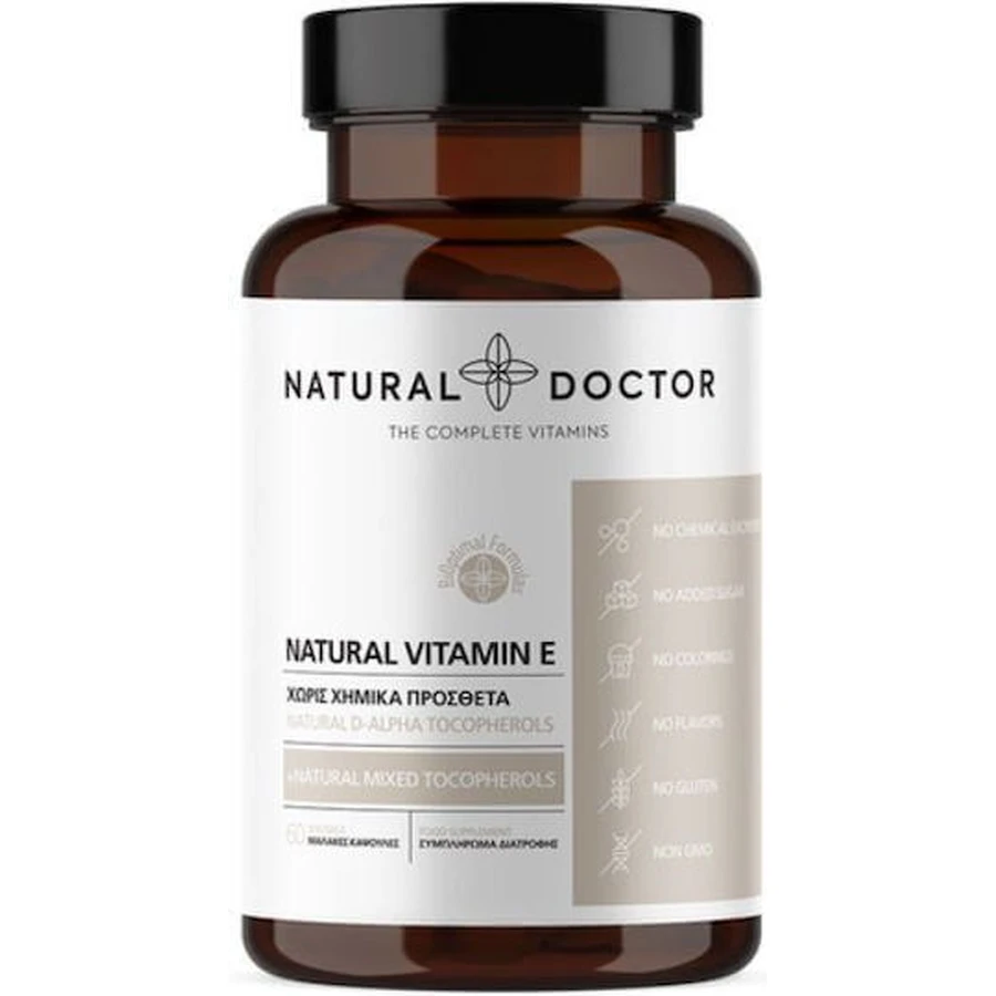 Natural Doctor Vitamin E Vitamin für Haut & Antioxidans Aktion 418iu 60 softgels