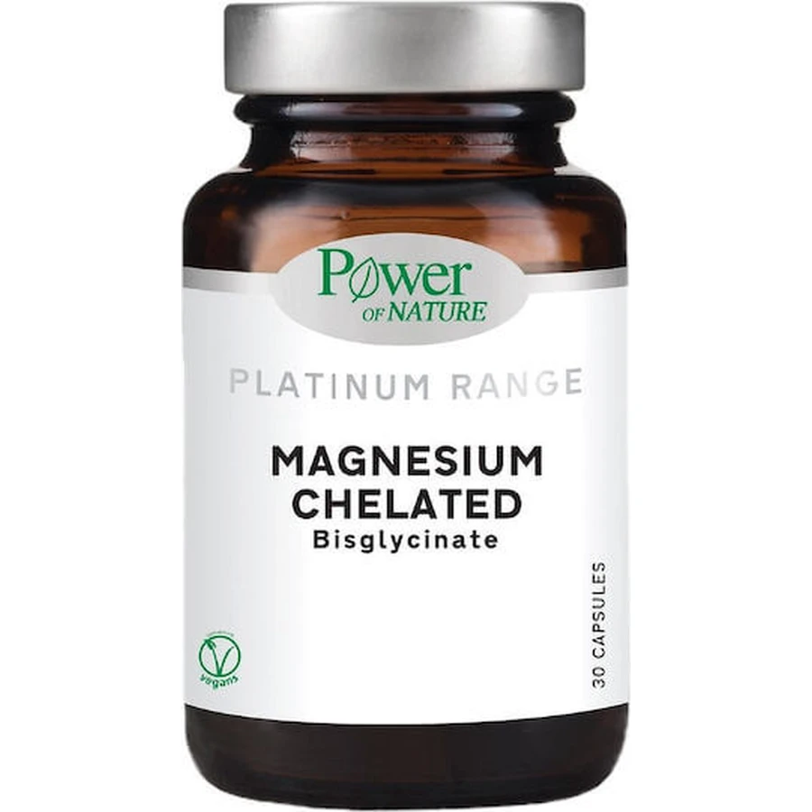 Power Of Nature Platinum Range Magnesium Chelated 30 Capsules Energy