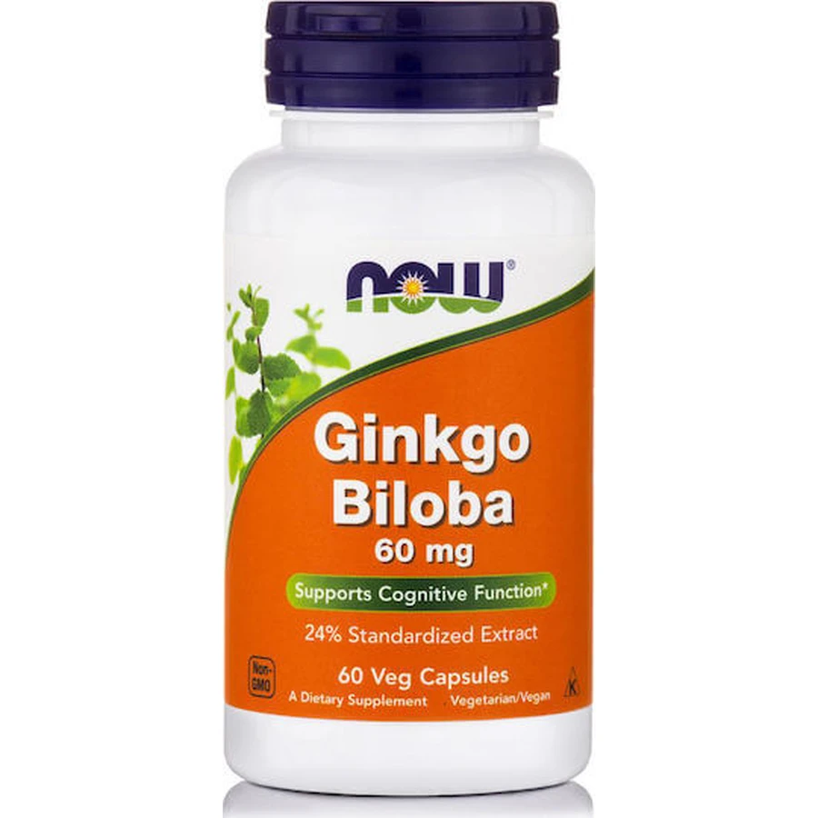 Now Foods Ginkgo Biloba 60 gélules végétales