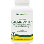Nature's Plus Bone Support Comprimidos Masticables Calcio Magnesio Vit D3 con Vitamina K2 60 Sabor Vainilla