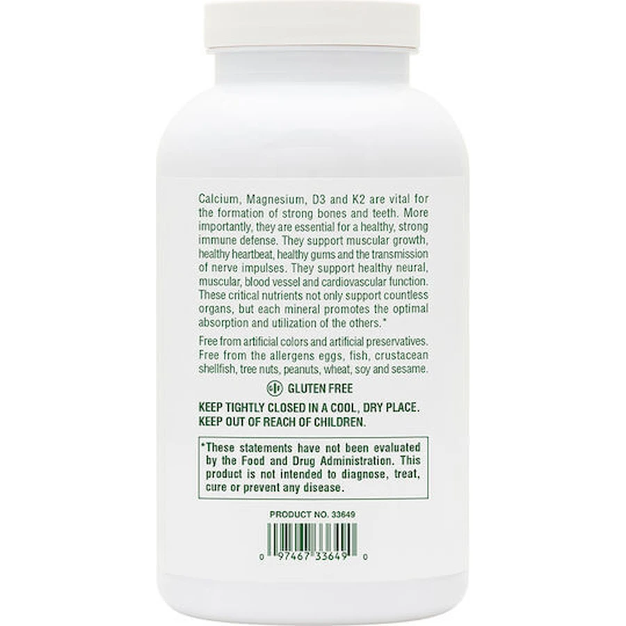 Nature's Plus Bone Support Comprimidos Masticables Calcio Magnesio Vit D3 con Vitamina K2 60 Sabor Vainilla