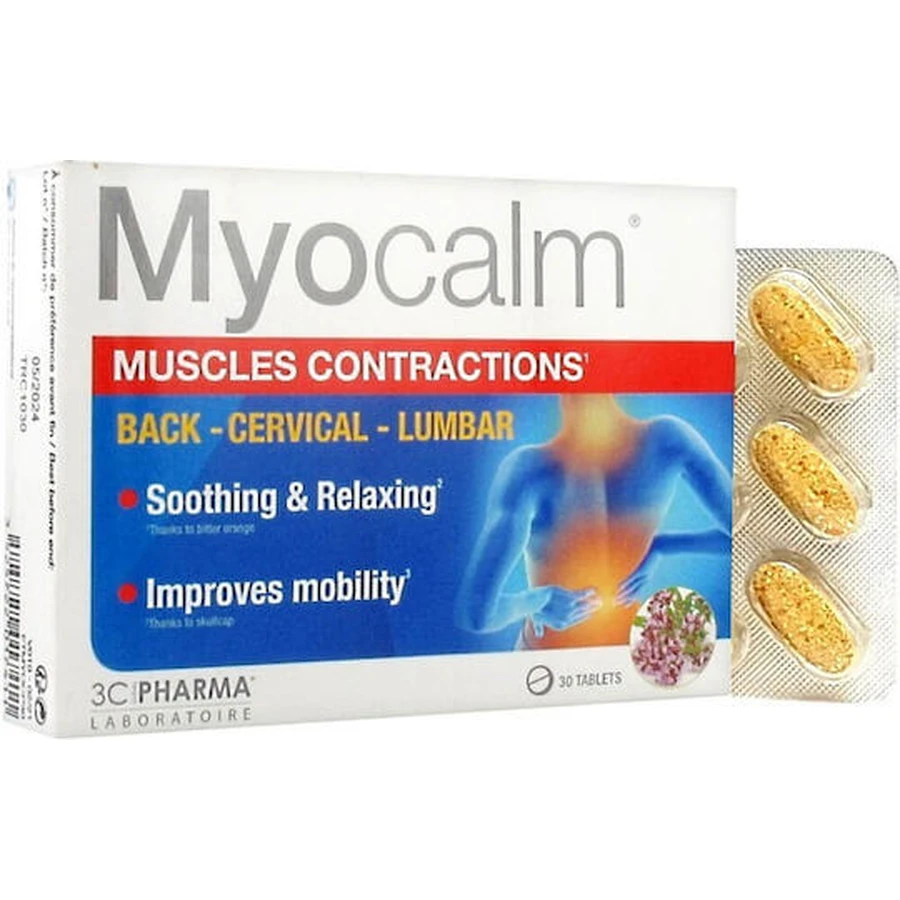 3C Pharma Myocalm Suplemento para la Salud Articular 30 comp.