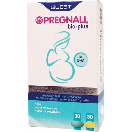 Quest Pregnall Bio Plus Zwangerschapssupplement 30 tabs 30 caps