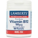 Lamberts Vitamine B12 Vitamine pour la santé des nerfs 100mcg 100 Comprimés