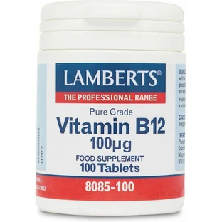 Lamberts Vitamine B12 Vitamine pour la santé des nerfs 100mcg 100 Comprimés