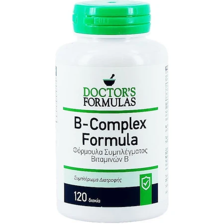 Doctor's Formulas B-Komplex Vitamin Formel für Energie, Immun- und Nervensystem Stärkung 120 Tabletten