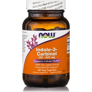Now Foods Indole 3 Carbinol 200mg Suplemento Dietético Especial 60 cápsulas vegetales