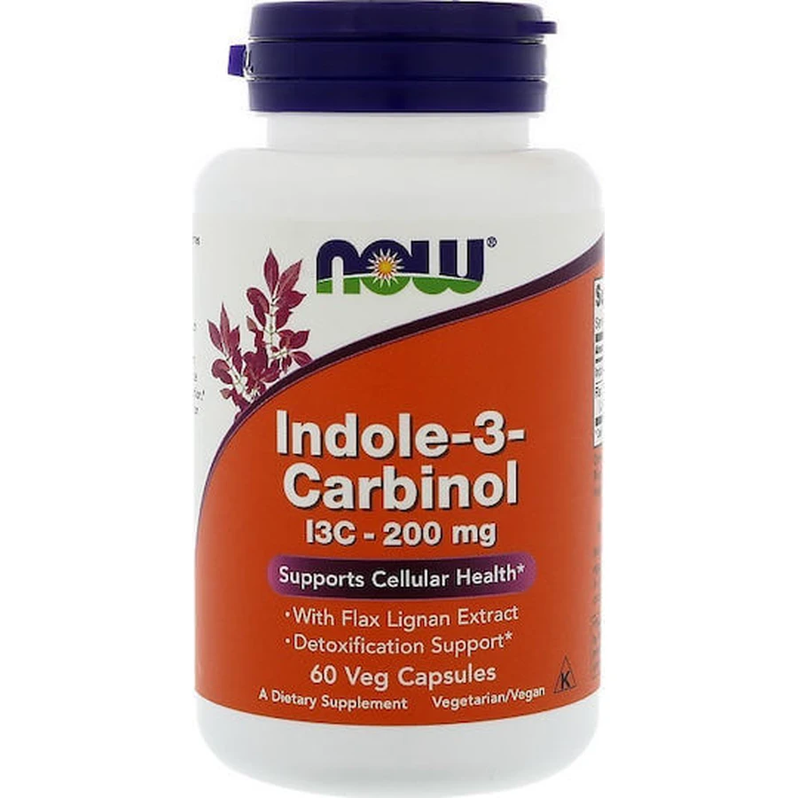 Now Foods Indole 3 Carbinol 200mg Suplemento Dietético Especial 60 cápsulas vegetales