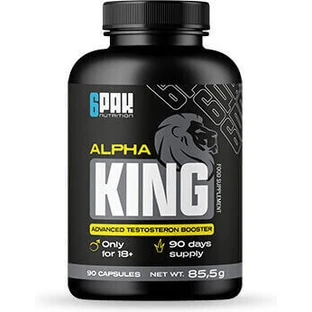 6Pak Nutrition Alpha King Suplemento para aumentar la testosterona 90 cáps.