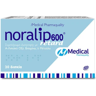 Medical Pharmaquality Noralip 600 Retard Complemento Alimenticio Especial 20 comp.