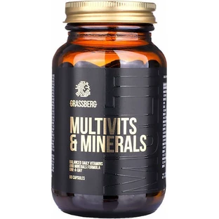 Grassberg Multivits & Mineralien Multivitamin zur Stärkung des Immunsystems, der Haare und der Haut 60 Kapseln
