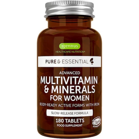 iGennus Multivitamine & Mineralen voor Vrouwen Energie Multivitamine 180 Tabletten