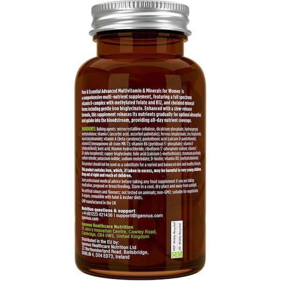 iGennus Multivitamine & Mineralen voor Vrouwen Energie Multivitamine 180 Tabletten