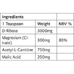Viridian D-Ribose Energy Complex Food Supplement Special 180gr