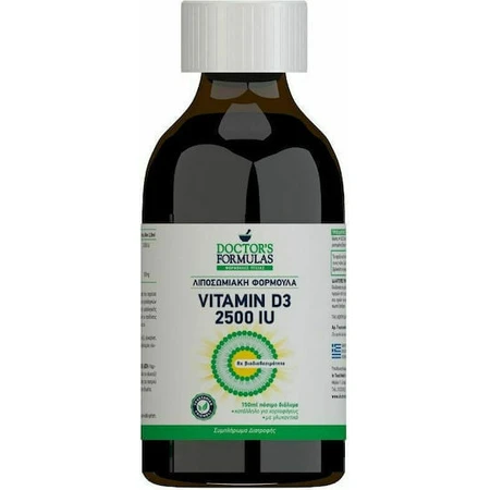 Doctor's Formulas Liposomal Formula Vitamin D3 Liposomales Vitamin zur Stärkung des Immunsystems und der Eiergesundheit 2500iu 150ml