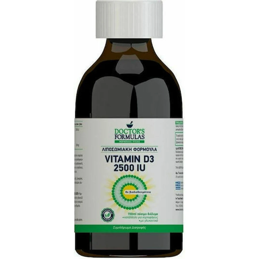 Doctor's Formulas Liposomal Formula Vitamin D3 Liposomales Vitamin zur Stärkung des Immunsystems und der Eiergesundheit 2500iu 150ml