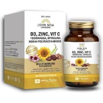 John Noa Liposomaal D3, Zink, Vit C+Echinacea, Spirulina, Reishi Polysacchariden Immuunsysteem Versterkend Supplement 60 caps