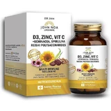 John Noa Liposomaal D3, Zink, Vit C+Echinacea, Spirulina, Reishi Polysacchariden Immuunsysteem Versterkend Supplement 60 caps