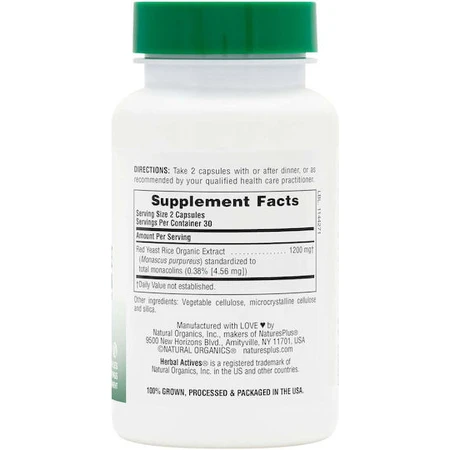 Nature's Plus Herbal Actives Roter Hefereis 1200mg Nahrungsergänzungsmittel Special 60 pflanzliche Kapseln