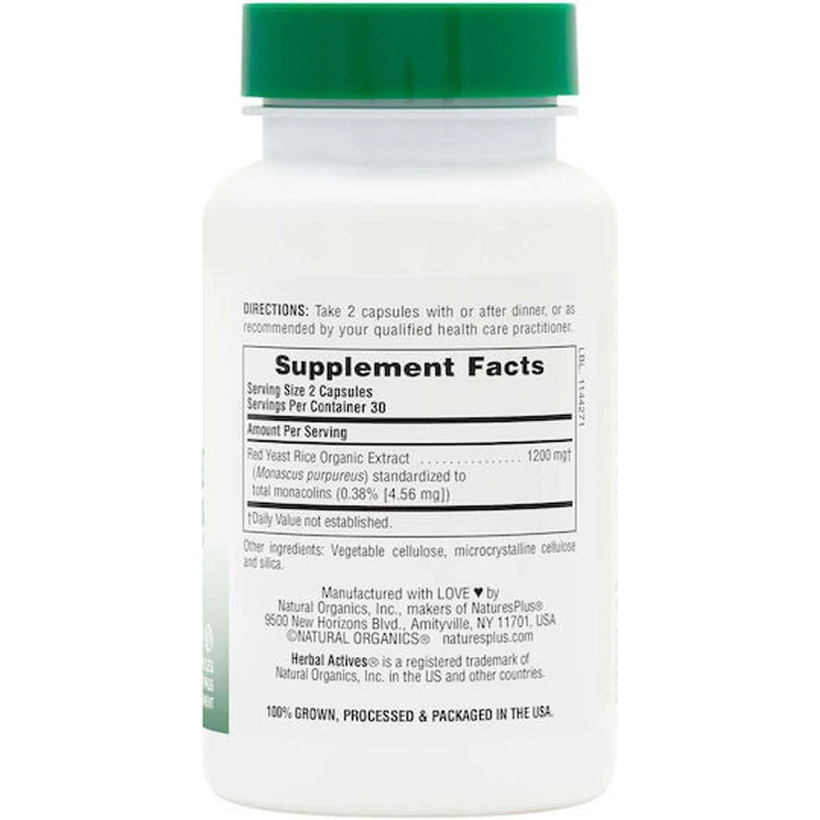 Nature's Plus Herbal Actives Roter Hefereis 1200mg Nahrungsergänzungsmittel Special 60 pflanzliche Kapseln