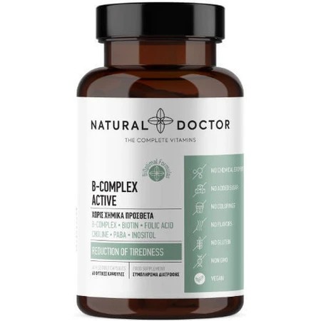 Natural Doctor B-Complex Active Vitamin for Energy, Immune & Nervous System Strengthening 60 veget capsules
