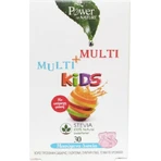 Power Of Nature Multi Kids Stevia Multivitamine voor Energie & Immuunversterking Aardbei 30 kauwtabletten