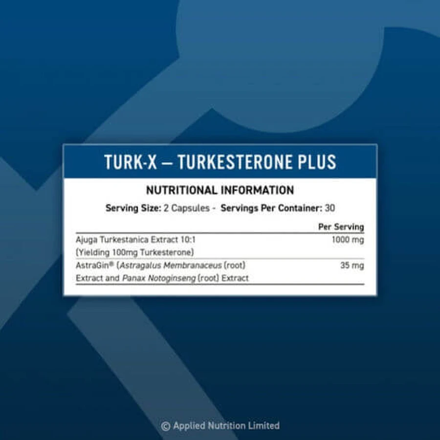 Applied Nutrition Turk X Nahrungsergänzungsmittel für Libido & Testosteronsteigerung, 60 Kapseln