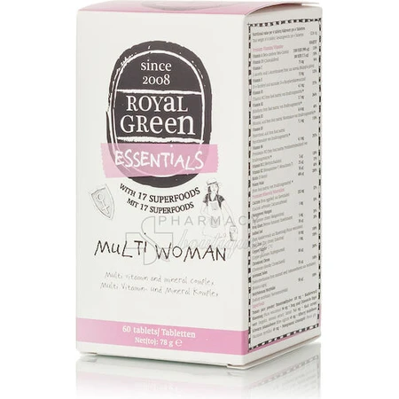 Royal Green Multivitamine pour l'énergie, le renforcement du système immunitaire et les cheveux 60 x 1 comprimés