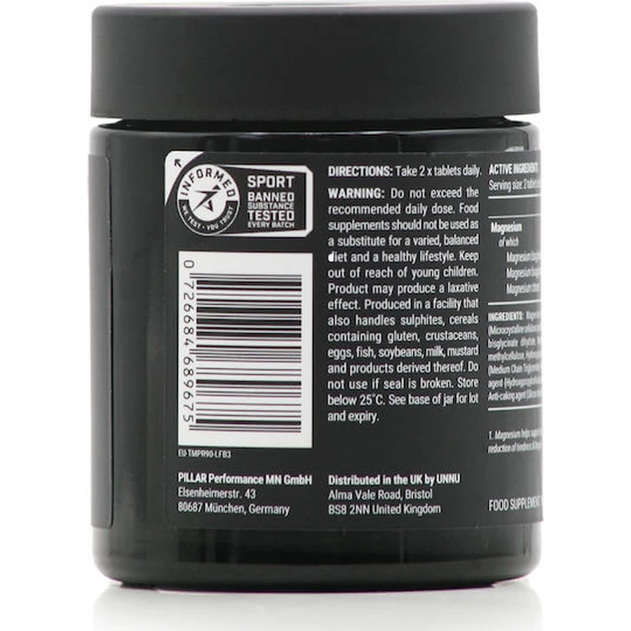 Säule Leistung Dreifach-Magnesium-Glycinat 90 Kapseln