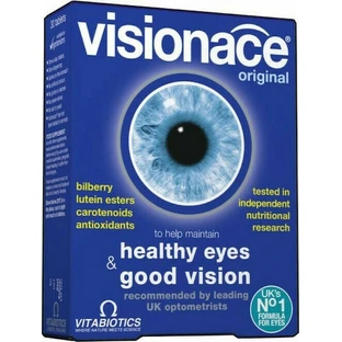 Vitabiotics Visionace Original Gesunde Augen & Gutes Sehen Spezial-Nahrungsergänzungsmittel 30 Tabs