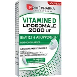 Forte Pharma Vitamin D Liposomal Liposomales Vitamin zur Stärkung des Immunsystems und der Eiergesundheit 2000iu 30 pflanzliche Kapseln