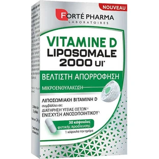Forte Pharma Vitamine D Liposomaal voor Versterking Immuunsysteem & Ei-gezondheid 2000iu 30 plantaardige capsules