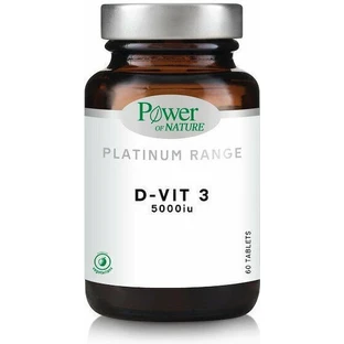 Power Health Platinum Range D-Vit 3 Vitamina para reforzar el sistema inmunitario y la salud ovocitaria 5000iu 60 Comprimidos