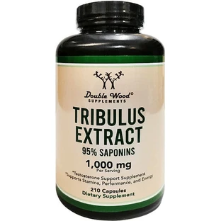 Double Wood Tribulus Extrakt 1000mg Libido & Testosteron steigernde Ergänzung 210 Kapseln