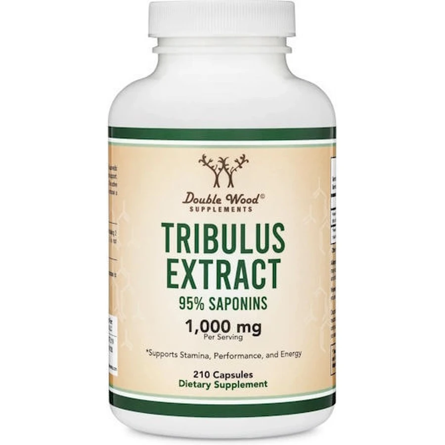 Double Wood Tribulus Extrakt 1000mg Libido & Testosteron steigernde Ergänzung 210 Kapseln