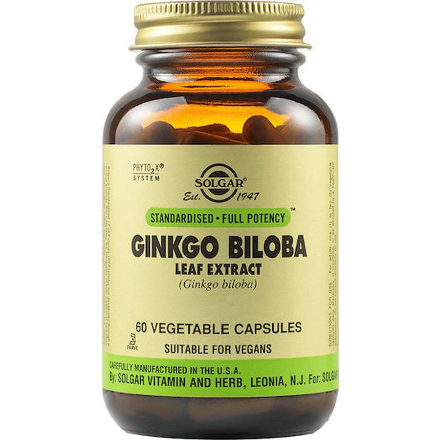 Solgar Ginkgo Biloba Blatt-Extrakt 60 vegetarische Kapseln 60 Tabs